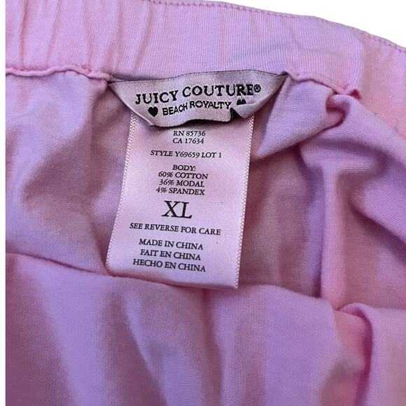 Juicy Couture Pink two piece pink swim cover up size xl with gold accents - Picture 8 of 10